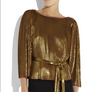 Halston Heritage Metallic Lame Top